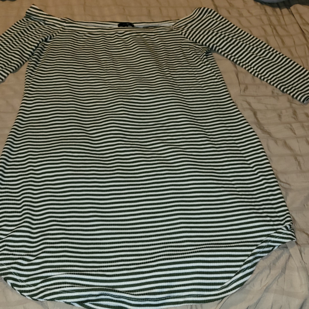 Striped Black and White Women's Top